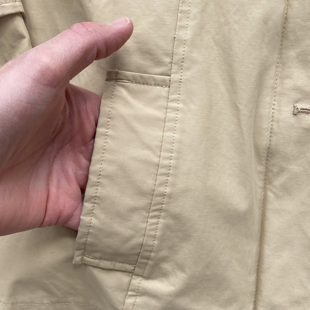 Girls Lands End khaki coat - Picture 3 of 7